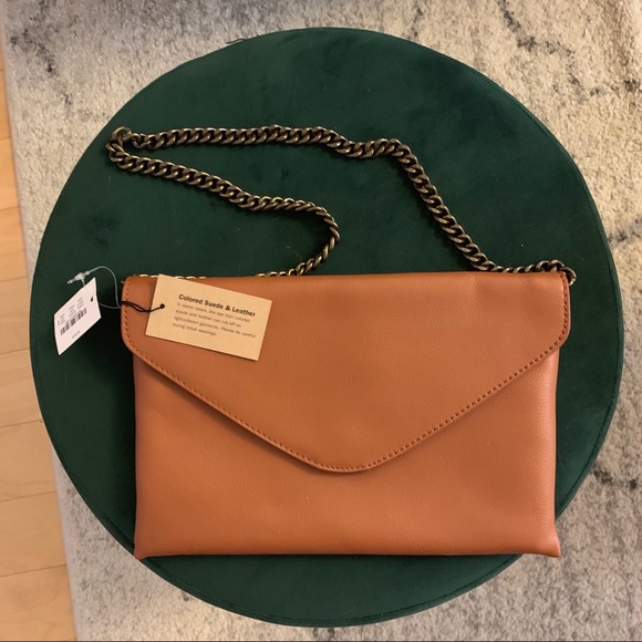 J. Crew Handbags - 🌟Host pick 🆕 J Crew Genuine Leather Camel Clutch
